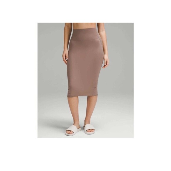 lululemon athletica Pants - Lululemon Nulu Slim-Fit High-Rise Skirt TPTC Taupetastic Tan Size 4 New $69
